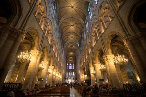 Interior de la catedral de Notre Dame de París
